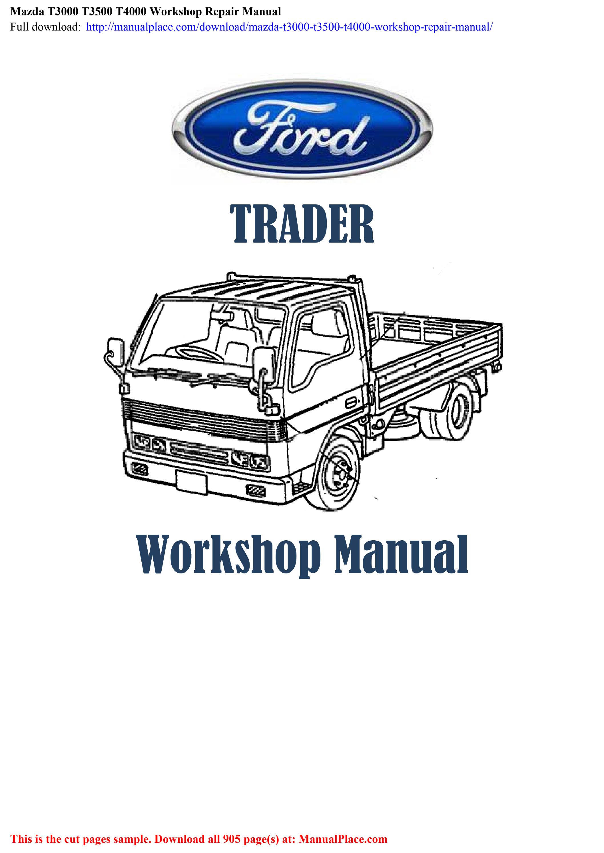 download Ford Trader T3000 T3500 T4000 workshop manual