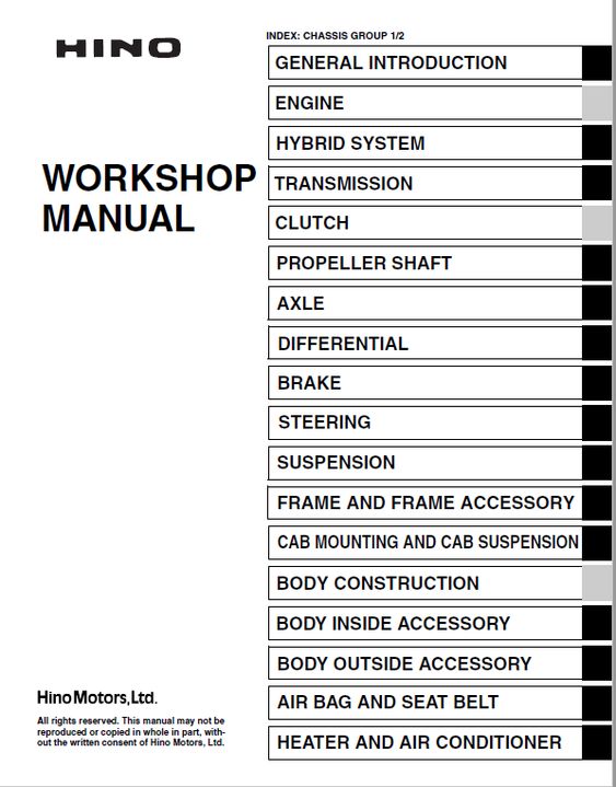 download Hino FD FE FF SG FA FB Series workshop manual