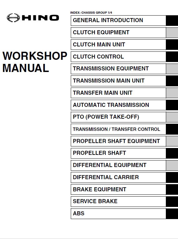 download Hino FD FE FF SG FA FB Series workshop manual