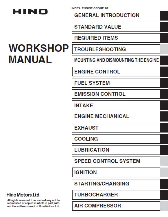 download Hino FD Series workshop manual