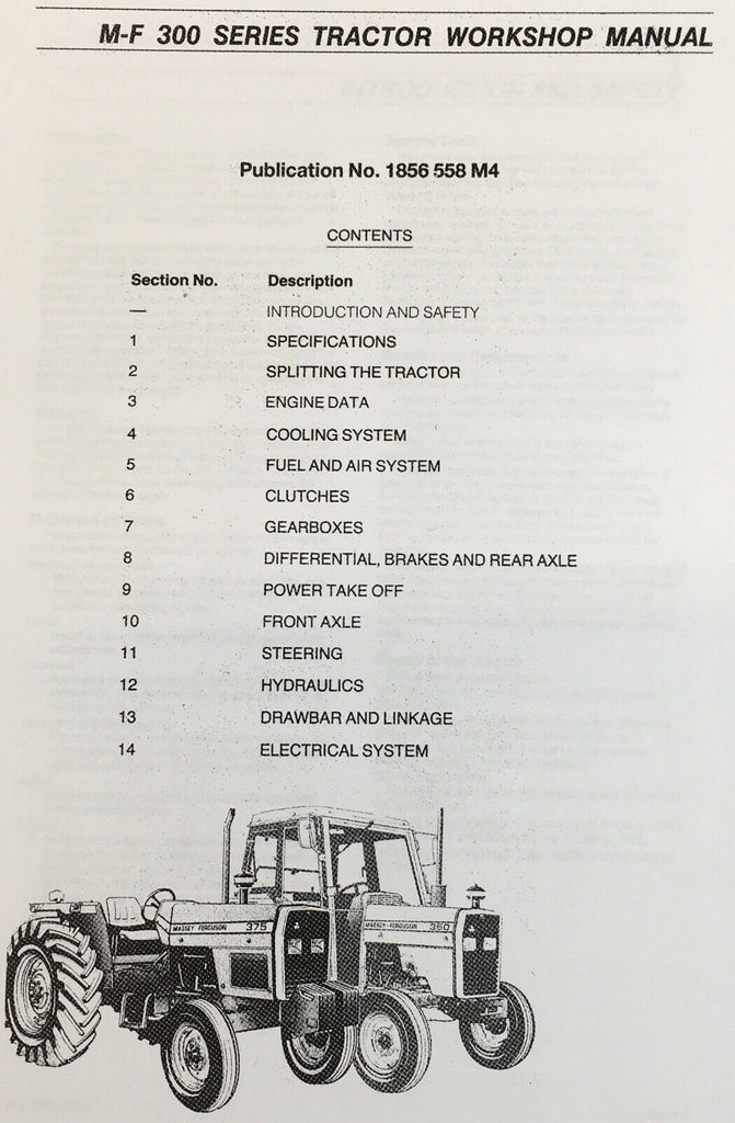 download Massey Ferguson 300 series tractor workshop manual