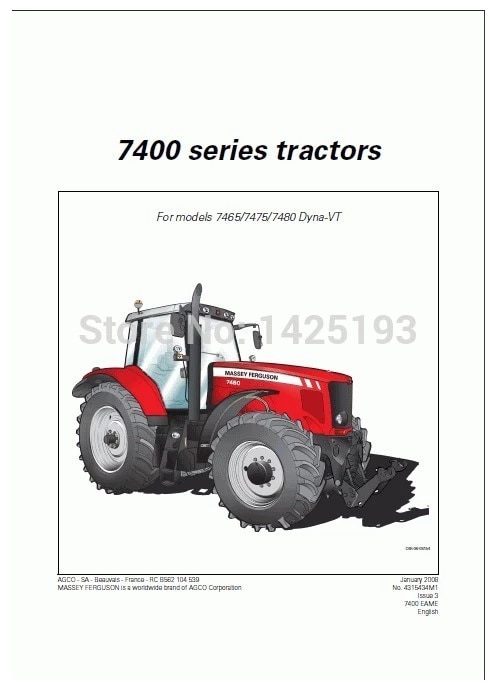 download Massey Ferguson 8100 series tractor workshop manual