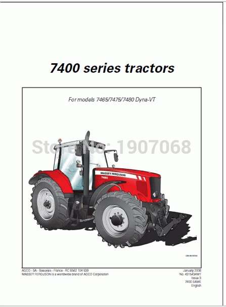 download Massey Ferguson 8100 series tractor workshop manual